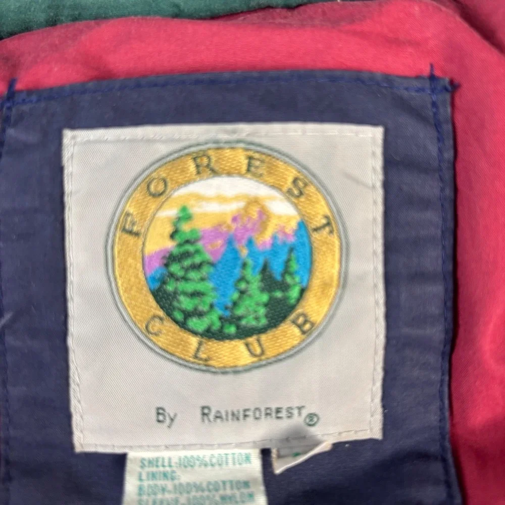 Forest Club by Rainforest Men's Large Blue Down Filled Hooded Parka